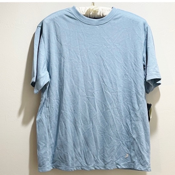 REEL LEGENDS Men’s Blue BAM BAM WEAVE Short Sleeve Bamboo Fabric Shirt Medium - Picture 1 of 5
